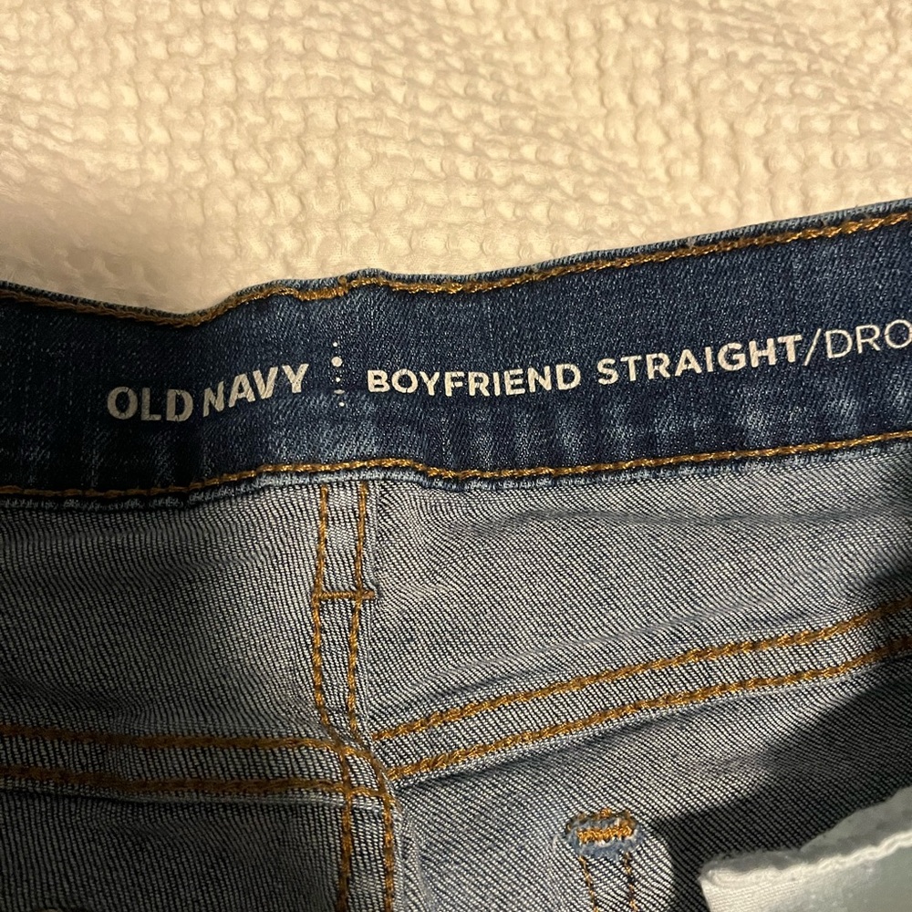 Old Navy Boyfriend Straight Dark Blue Jeans - Picture 2 of 2